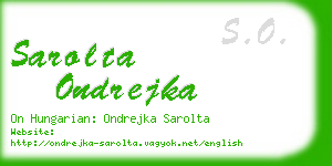 sarolta ondrejka business card